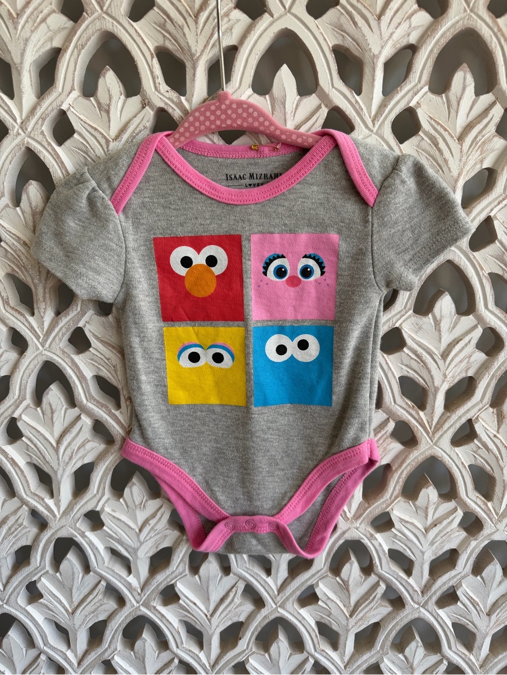 Isaac Mizrahi Loves Sesame Street Baby Onesie, 3-6 months
